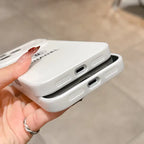 Classic Minimalist Luxe iPhone Case – White Gloss Edition