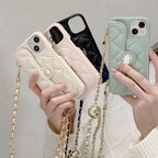 Luxury Wallet iPhone Case With Hand /Crossbody Chain