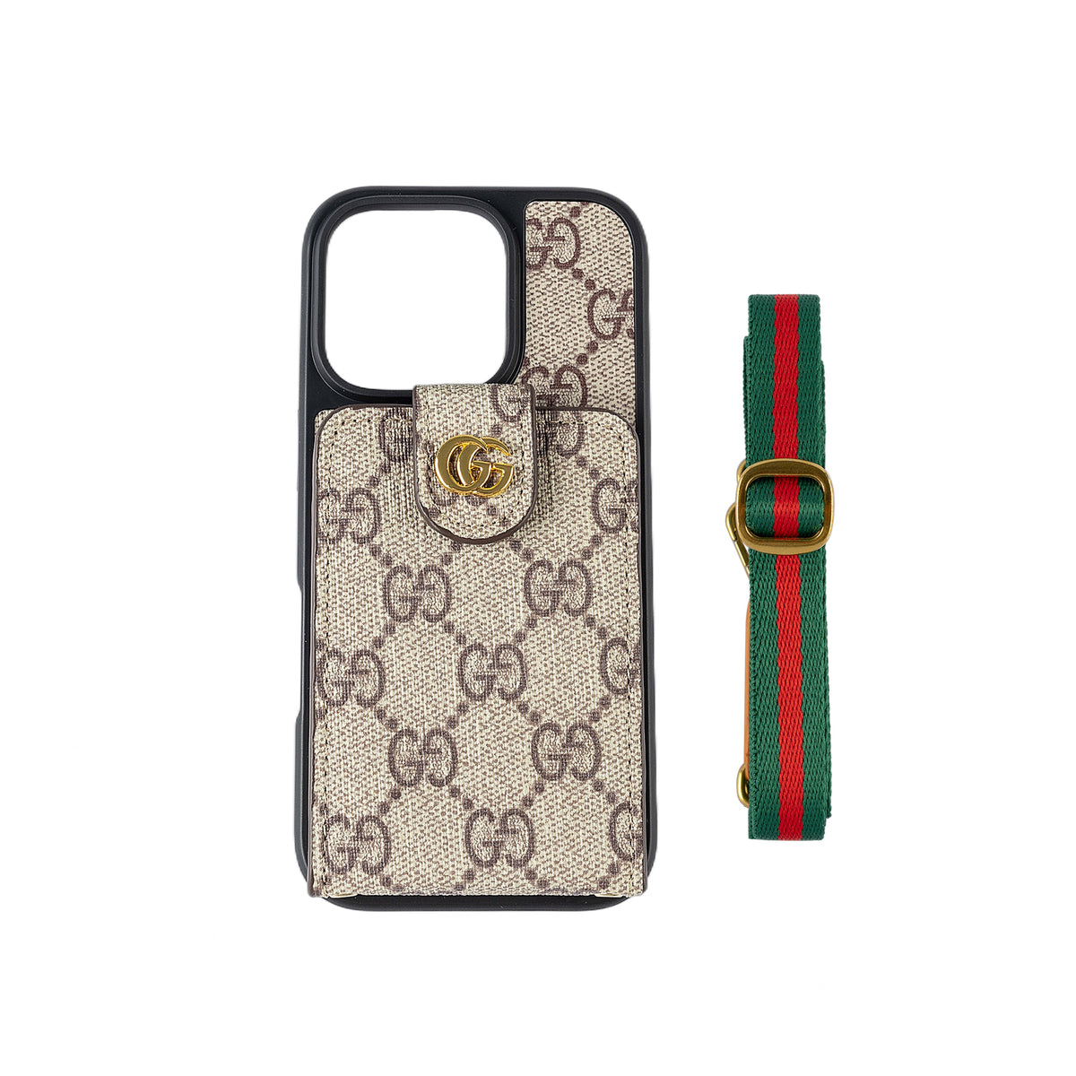 Luxury Crossbody iPhone Case with Card Holder & Strap