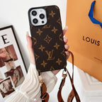 Luxury Brown Crossbody iPhone Case
