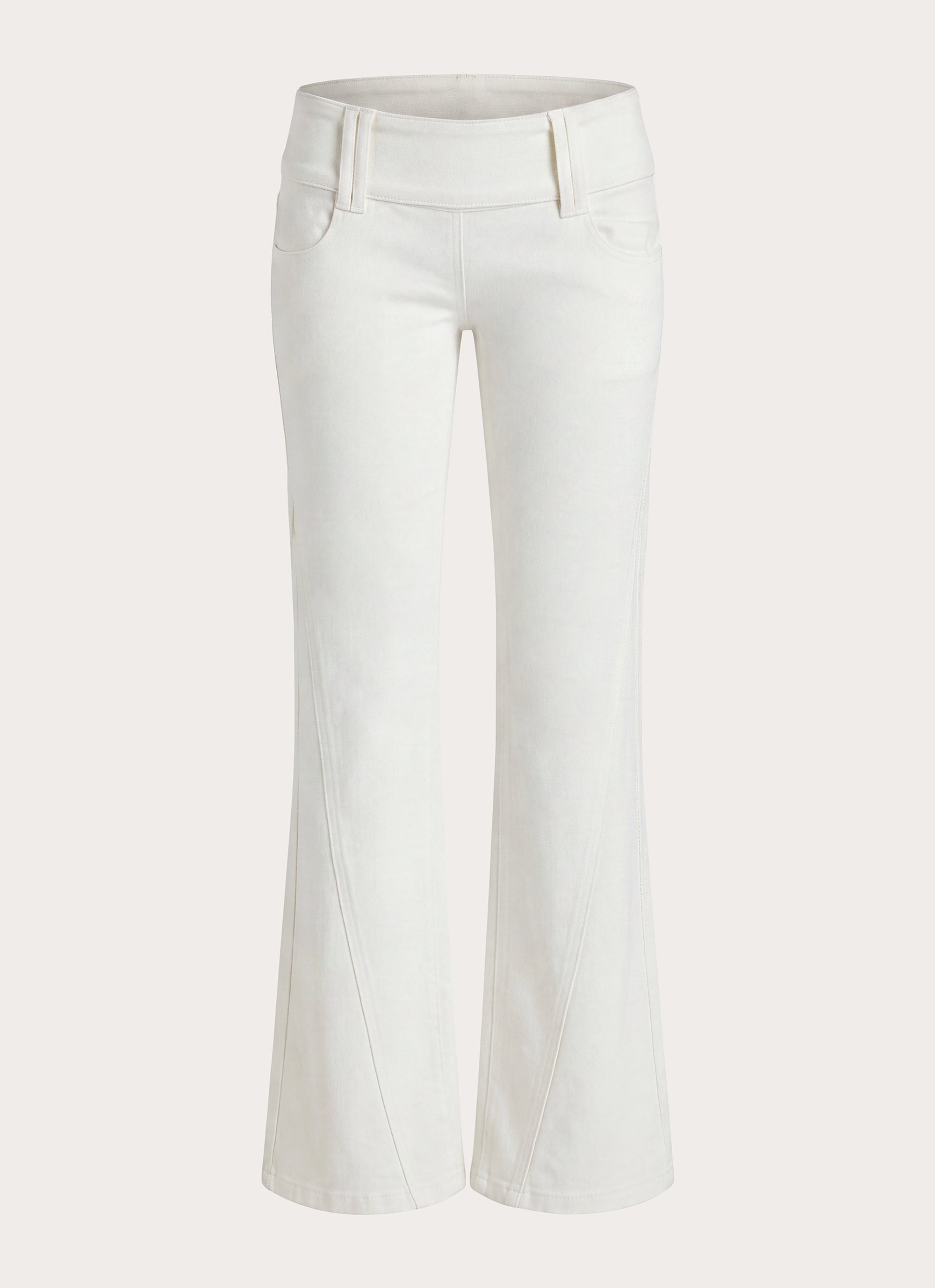 Lina Low Rise Jeans - White