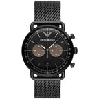 Emporio Armani Men's Aviator Black Watch